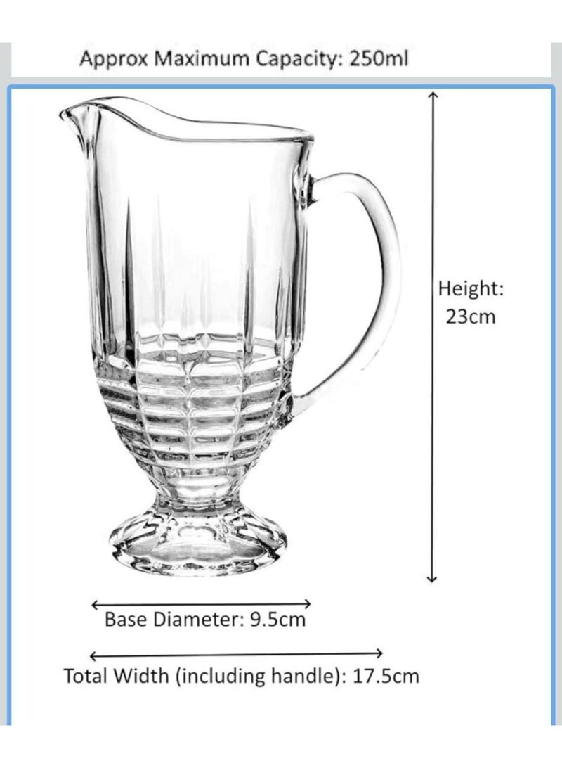 طقم دورق و معاه 6 كوبايات كريستال - Image 4